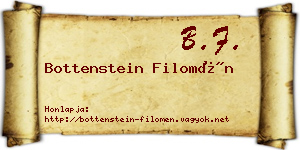 Bottenstein Filomén névjegykártya
