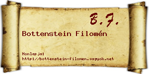Bottenstein Filomén névjegykártya