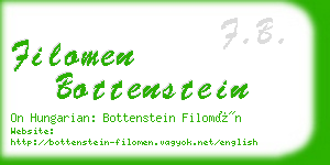 filomen bottenstein business card
